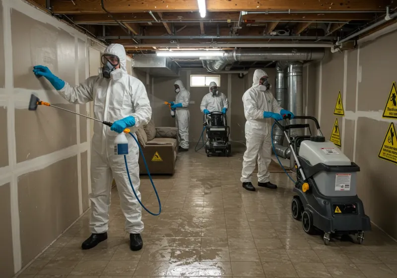 Basement Moisture Removal and Structural Drying process in Snyder, TX